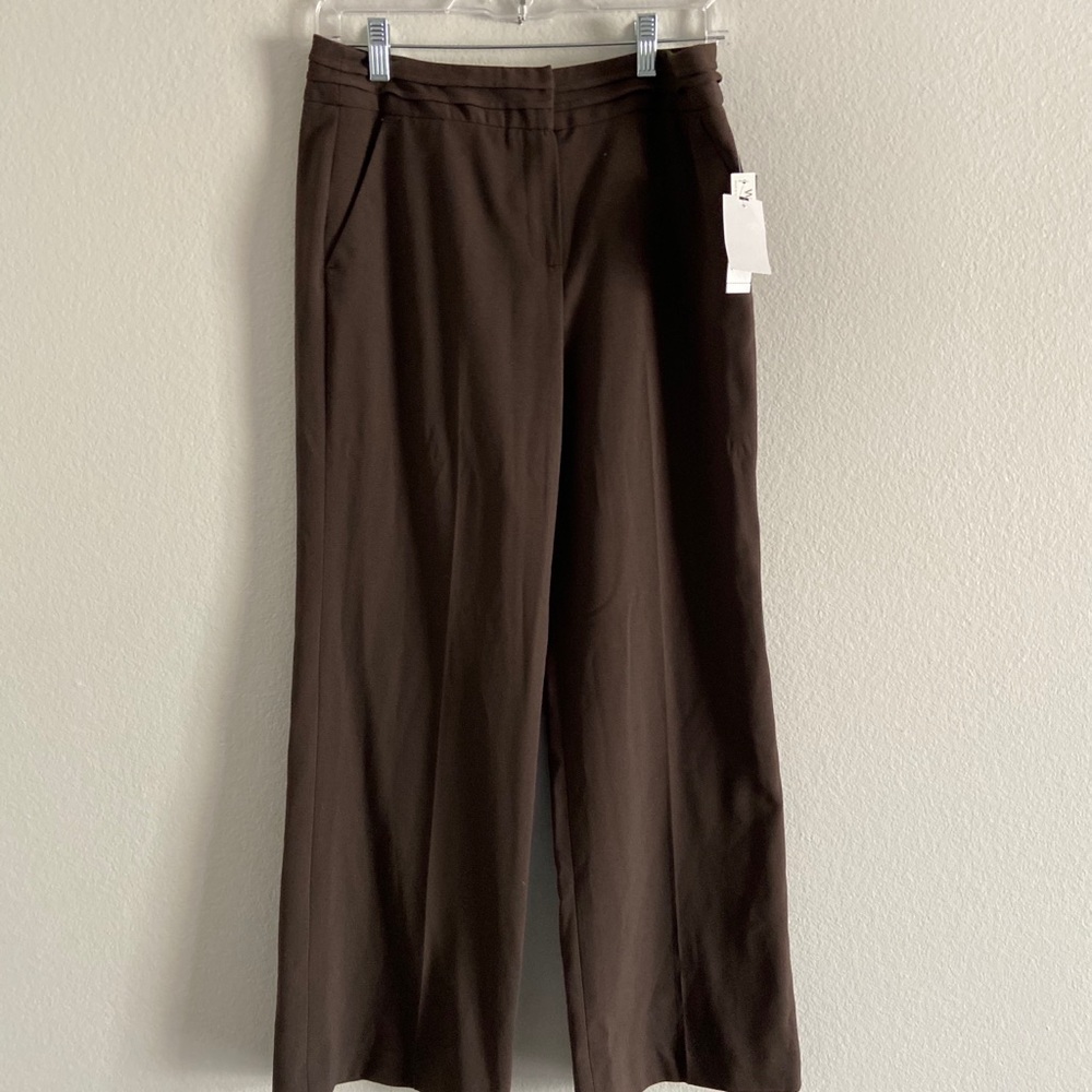 Larry Levine Petite Brown Long Pants